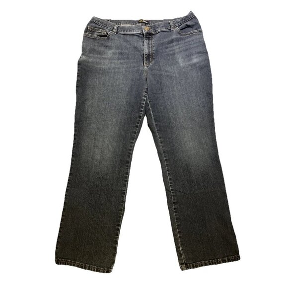 Lee Jeans Women’s Size 18 Short Relaxed‎ Fit Straight Leg Blue Denim Casual Boho - Picture 1 of 12